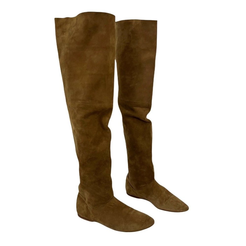 Michael Kors Tan Suede Over-the-Knee Boots